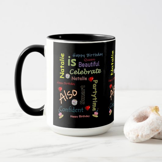 Gelukkig Verjaardag Mok Natalie (Met donut)