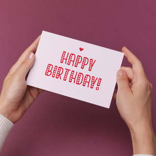 Gelukkig Verjaardag! Mooie typografie Briefkaart
