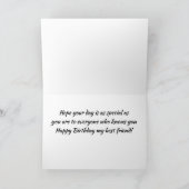 GELUKKIG VERJAARDAG NAAR **DE BESTE VRIEND OOIT!** KAART (Binnen)