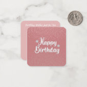 Gelukkig Verjaardag  Notitiekaartje (Voorkant / Achterkant in situ)