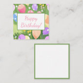 Gelukkig Verjaardag! Notitiekaartje (Voorkant / Achterkant)