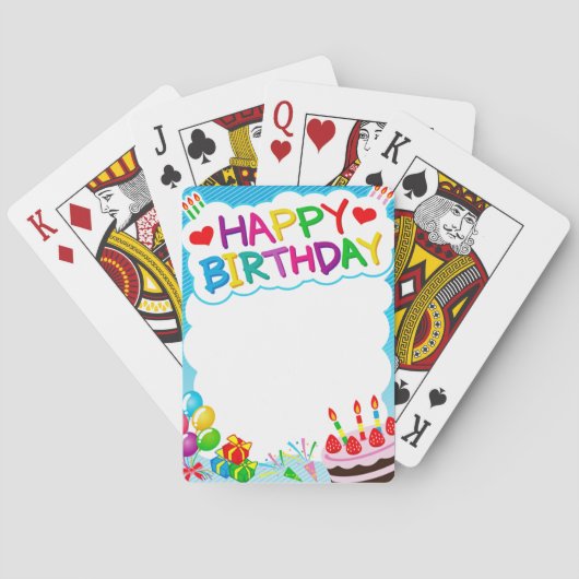 Gelukkig Verjaardag Pokerkaarten (Achterkant)