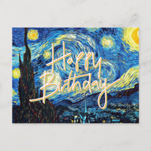 Gelukkig Verjaardag! Populaire kunstwerk, Sterrenn Briefkaart