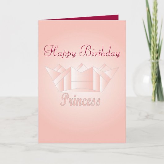 Gelukkig Verjaardag Prinses Kaart (Voorkant)