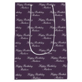 Gelukkig Verjaardag Script Naam Prum Medium Cadeauzakje (Achterkant)
