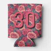 Gelukkig Verjaardag Servet Blikjeskoeler (Voorkant)