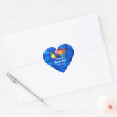 Gelukkig verjaardag, TEMPLATE, personaliseer, Hart Sticker (Envelop)