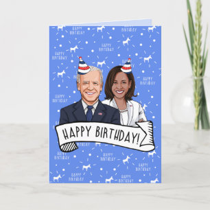 Gelukkig verjaardag van Biden Harris Kaart