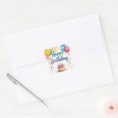 Gelukkig Verjaardag Vierkante Sticker (Envelop)