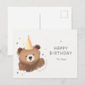 Gelukkig verjaardag voor jou leuk  briefkaart (Voorkant / Achterkant)