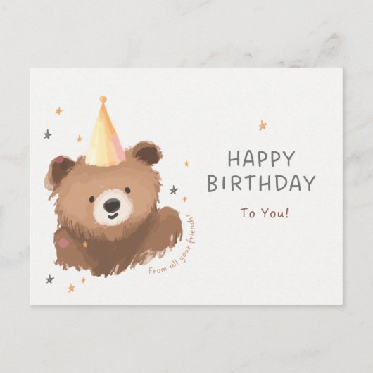 Gelukkig verjaardag voor jou leuk  briefkaart (Voorkant)