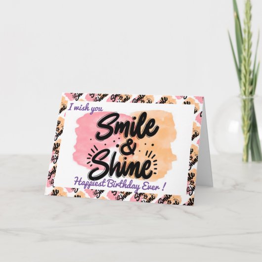 Gelukkig Verjaardags Motivatie Kaart (Voorkant)