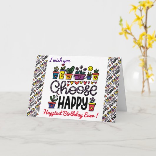 Gelukkig Verjaardags Motivatiekaart Kaart (Gele Bloem)