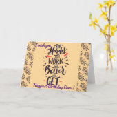 Gelukkig Verjaardags Motivatiekaart Kaart (Gele Bloem)