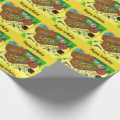 Gelukkig verjaardagsartikel #pirate wrapping paper cadeaupapier (Hoek)