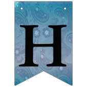 Gelukkig Verjaardagsbericht Paisley Blue Vlaggetjes (Tweede vlag)