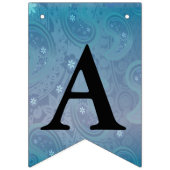 Gelukkig Verjaardagsbericht Paisley Blue Vlaggetjes (Derde vlag)