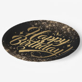 Gelukkig verjaardagsbord papieren bordje (Gekanteld)