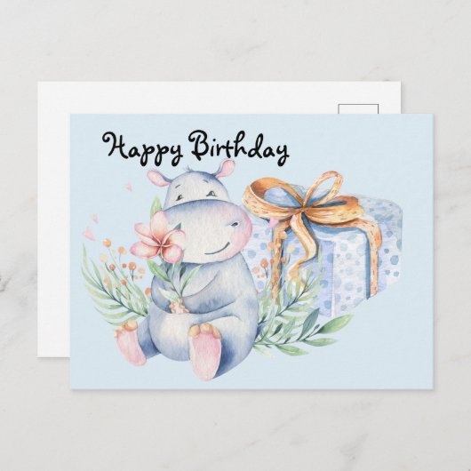 Gelukkig verjaardagscadeau van wensen briefkaart (Voorkant / Achterkant)
