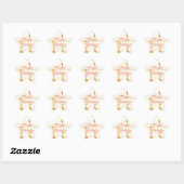 GELUKKIG Verjaardagscript : SAFFRON Pure Crystal Ster Sticker (Vel)
