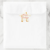 GELUKKIG Verjaardagscript : SAFFRON Pure Crystal Ster Sticker (Tas)