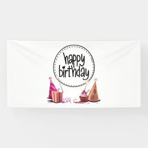 Gelukkig Verjaardagsfeest 4x8 Vinyl Banner