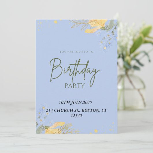 GELUKKIG VERJAARDAGSFEEST KAART (Staand voorkant)