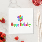 Gelukkig verjaardagsfeestje servet (Insitu)