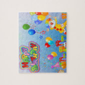 Gelukkig verjaardagsgeschenk legpuzzel (Verticaal)