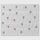 Gelukkig verjaardagslied en ballonnen cadeaupapier (Vlak)