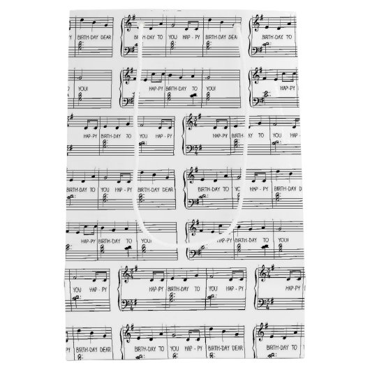 Gelukkig verjaardagslied met wijn medium cadeauzakje (Achterkant)