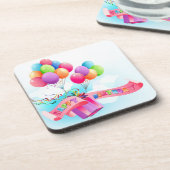 Gelukkig verjaardagsonderzetter drankjes onderzetter (Linkerzijde)