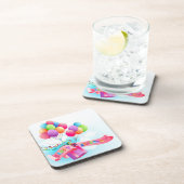 Gelukkig verjaardagsonderzetter drankjes onderzetter (Rechterzijde)