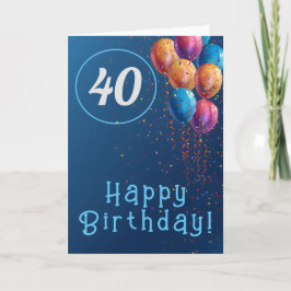 Gelukkig Verjaardagsontwerp met ballonnen en confe Bedankkaart