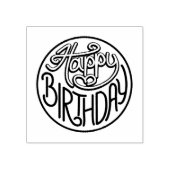 Gelukkig Verjaardagsontwerp Rubberstempel (Afrduk)