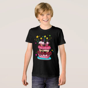 Gelukkig verjaardagsontwerp Tri-Blend shirt