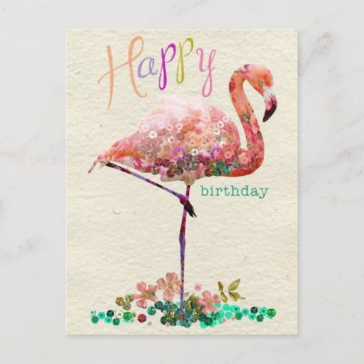 Gelukkig verjaardagsvuur roos briefkaart (Voorkant)