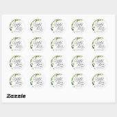 Gelukkig Verliefd Bruidsfeestje Groene Klaverblad Ronde Sticker (Vel)