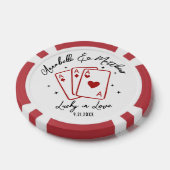 Gelukkig Verliefd Bruiloft Poker Chips (Enkel)