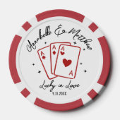Gelukkig Verliefd Bruiloft Poker Chips (Achterkant)