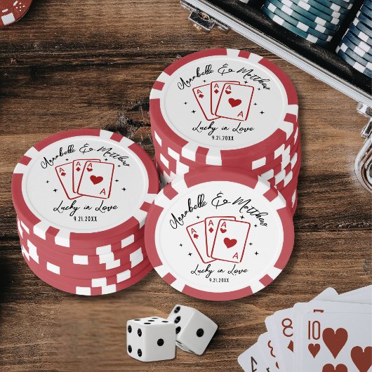 Gelukkig Verliefd Bruiloft Poker Chips