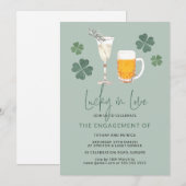 Gelukkig Verliefd Bubbles & Brews Verloving Kaart (Voorkant / Achterkant)