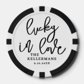 Gelukkig Verliefd Foto Bruiloft Poker Chips (Voorkant)
