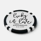 Gelukkig Verliefd Foto Bruiloft Poker Chips (Enkel)