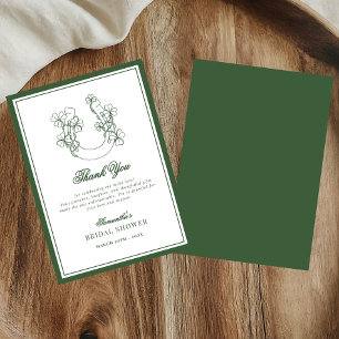 Gelukkig Verliefd Klaverblad Hoefijzer Bruidsfeest Bedankkaart