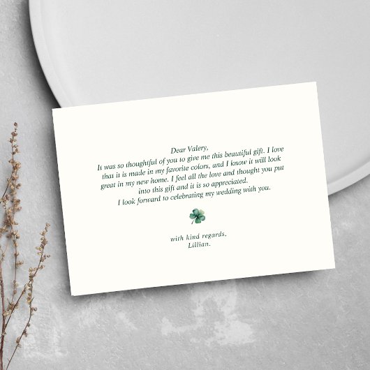 Gelukkig Verliefd Klaverhart Bruiloft Feest Bedankkaart