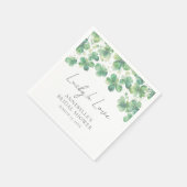 Gelukkig Verliefd Klavertje Vier Bruidsfeest Servet (Hoek)