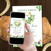 Gelukkig Verliefd Klavertje vier en Clover Koppel  Kaart