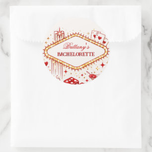 Gelukkig Verliefd Las Vegas Meidenavakantie Casino Ronde Sticker