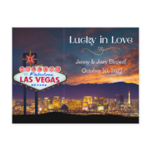 Gelukkig Verliefd Las Vegas Trouw Aankondiging